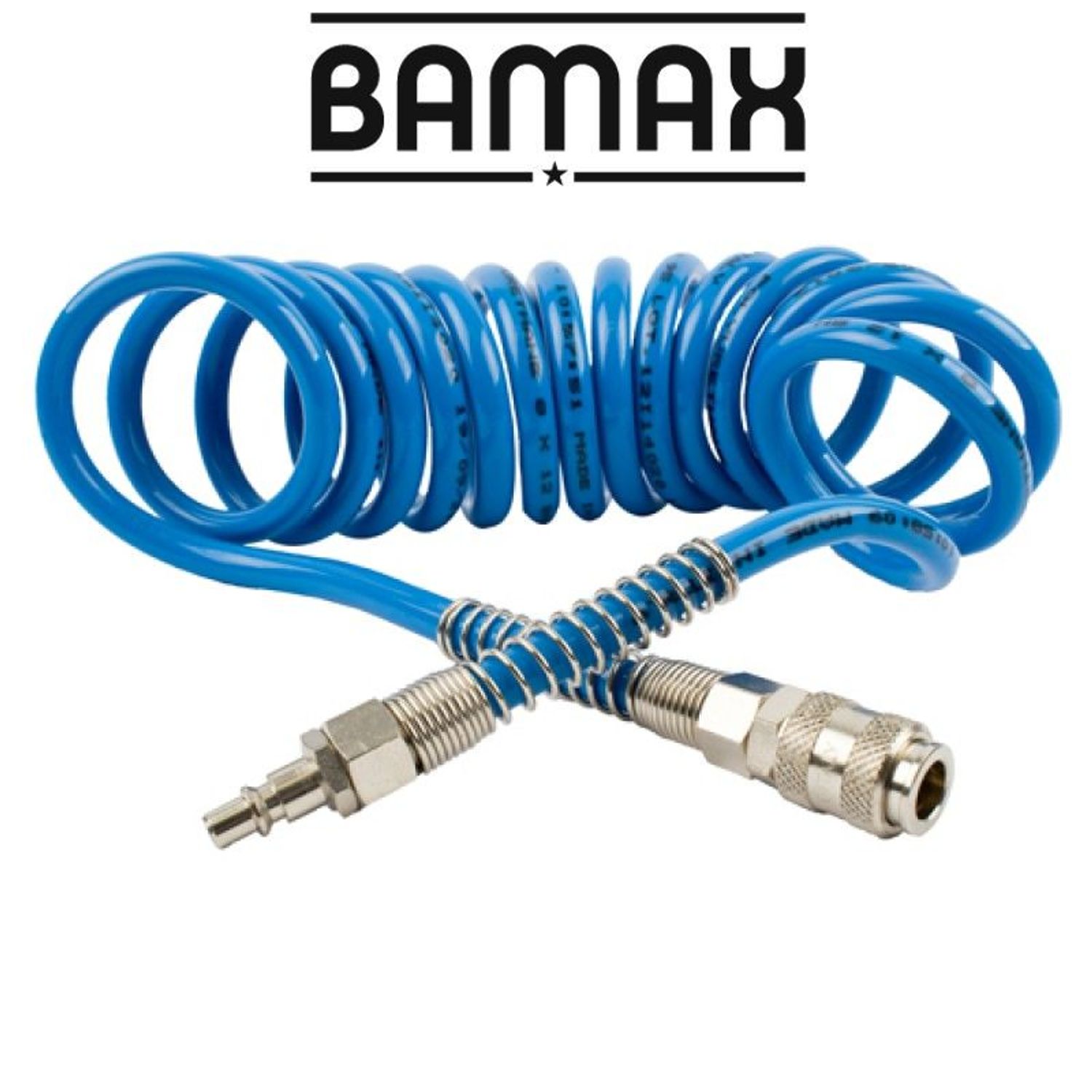Spiral Polyp Hose Blue 8mmx12mmx4m With Quick Couplers Bx15pu4-8